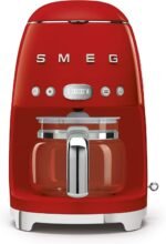 Smeg 50's Retro Style Aesthetic Drip Coffee Machine with 10 Cup Glass Carafe, Auto Start Feature, Keep Warm Plate, and Two Coffee Strength Settings (Red) - Image 2