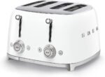Smeg 50's Style Retro Aesthetic 4 Slice Toaster 6 Presets Extra Wide Slots White TSF03WHUS - Image 2