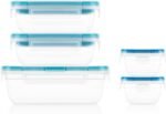 Snapware Total Solution 5-Pack (Mixed Sizes) Plastic Food Storage Containers Set, Leakproof & Airtight Locking Lids Rectangular Tupperware, Non-Toxic BPA-Free Lids, Microwave Dishwasher Freezer Safe - Image 2