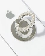Sonix Embellished Crystal Rhinestone Phone Ring (Silver, Clear) - Image 2