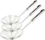 Spider Strainer Set of 3 Asian Strainer Ladle Stainless Steel Wire Skimmer Spoon with Handle for Kitchen Frying Food, Pasta, Spaghetti, Noodle-30.5cm, 32cm, 35cm - Image 2
