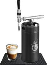 Stainless Steel 128 oz （3.8L）Nitro Cold Brew Coffee Maker - Portable Mini Keg System - with Stout Creamer Faucet Large Home Keg - Collapsible Funnel & Drip Mat - Image 2
