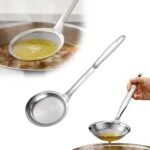 Stainless Steel Fine Mesh Strainer, Stainless Steel Oil Strainer, 2026 Upgrade Extra Fine Mesh Strainer with Handle, Kitchen Gadget for Oil Filter, Skimming Grease, Foam (Silver, Small) - Image 2