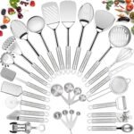 Stainless Steel Kitchen Utensil Set- Fungun 28 Pcs Cooking Nonstick Cookware Set with Spatula - Best Gadgets Tools Kitchen Accessories - Image 2