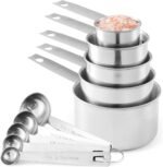 Stainless Steel Measuring Cups And Measuring Spoons 10-Piece Set, 5 Cups And 5 Spoons - Image 2