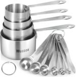 Stainless Steel Measuring Cups & Spoons Set of 11, Stackable Metal Measuring Cups & Spoons, Kitchen Gadgets for Cooking & Baking - Image 2