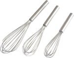 Stainless Steel Whisks with 3 Packs 8"+10"+12" Kitchen Whisk Set Kitchen Whip Kitchen Utensils Wire Whisk Balloon Whisk Set for Blending Whisking Beating and Stirring - Image 2