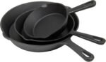 Stansport Pre-Seasoned Cast Iron Skillets - 3 Piece Set - Image 2
