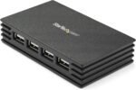 StarTech.com 4 Port Compact Black USB 2.0 Hub - Bus-powered or with Included Power Adapter - Portable Mac/PC laptop hub, TAA (ST4202USB) - Image 2