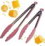 Starpack 'Get a Grip' Silicone Kitchen Tongs for Cooking (2Pcs) - BBQ Tongs for Grill Heat Resistant to 600°F - Stainless Steel Kitchen Utensils w/Non Stick Silicone Tips - 9",12" for Serving Food - Image 2