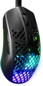 SteelSeries Aerox 3 - Holey RGB Gaming Mouse - Ultra-lightweight Water Resistant Design - 8,500 DPI TrueMove Core Optical Sensor - Onyx - Image 2