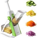 SupMaKin Upgrade Safe Mandoline Slicer, Vegetable Chopper, Potato Slicer 4 Modes Adjustable Thickness Food Cutter, Kitchen Chopping Artifact (6 in 1 Green) - Image 2