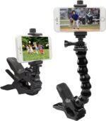 Suptig Phone Holder Desk Gooseneck Mount, Cell Phone Clamp Clip for Pole, Mount Stand, Compatible for iPhone 16 Plus iPhone 15 Pro 14 Plus Xs Max XR X 8 7 6 6s Plus and Other 4-7'' Device - Image 2