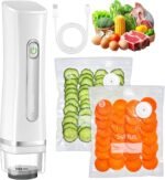 Syntus Vacuum Sealer Bags for Food, Food Storage Bags for Sous Vide Cooking Microwave Heating, Air Valve Zipper Bags & Zip Clips, 30 Bags (S+M+L) + 1 White Vacuum Sealer - Image 2