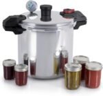 T-fal 22-Quart Aluminum Pressure Canner, 3 PSI Settings, Home Canning, Includes Racks & Canning Guide, Large Capacity, Pressure & Water Bath Canning for Vegetables, Meats, Seafood & Fruits, Silver - Image 2