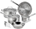 T-fal Performa Stainless Steel Cookware Set 12 Piece Induction Oven Broiler Safe 500F Pots and Pans, Dishwasher Safe Silver - Image 2