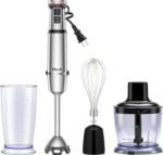 TALIA 4-in-1 Immersion Blender, Hand Blender with Stainless Steel Shaft, Variable Speed & Turbo, Dishwasher-Safe, for Soups, Smoothies, Baby Food, Puree & Shakes - Image 2