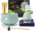 TEANAGOO 7 Pcs Matcha Whisk Set Blue, Ceramic Matcha Set, Matcha Kit for Ceremony, Matcha Tea Set for Making Breakfast/Latte, Tradition Whisk Set and Bowl with Scoop&Sifter, Gift for Friend/Family - Image 2