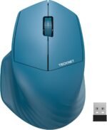TECKNET Wireless Mouse, 2.4GHz Computer Mouse, 3 Adjustable DPI Silent Mouse with USB A Receiver, 3 Buttons, 1600 DPI, 6 Months Battery Life, Ergonomic Wireless Mouse for Laptop, PC, Mac, Desktop-Blue - Image 2