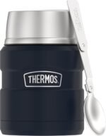 THERMOS Stainless King Vacuum-Insulated Food Jar with Spoon, 16 Ounce, Midnight Blue - Image 2