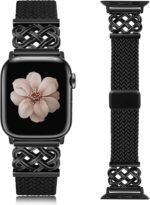 TOYOUTHS Braided Magnetic Band Compatible with Apple Watch Bands 38/40/41/42/44/45/46/49mm Women Men, Dressy Celtic Metal Stretchy Elastic Strap for iWatch Series 11 10 9 8 7 6 5 4 SE/Ultra 3 2 1 - Image 2