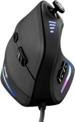 TRELC Gaming Mouse with 5 D Rocker, Ergonomic Mouse with 10000 DPI/11 Programmable Buttons, Vertical Gaming Mice Wired for PC/Laptop/E-Sports/Gamer (Black) - Image 2