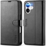 TUCCH Wallet Case for iPhone 17 (6.3") 2025, RFID Blocking 4 Card Holders | Kickstand | Shockproof TPU Shell | PU Leather | Magnetic Closure | Protective Flip Folio Cover | Black - Image 2