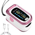 TYNDALL Pulse Oximeter Rechargeable, Oximeter Finger with Pulse and Oxygen, Oxygen Monitor Fingertip, Heart Rate Monitor Finger, Oximetry for Sports Aviation Use Only (Pink) - Image 2