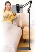 Tablet Floor Stand, Adjustable Universal 360-degree Rotatable Metal Tablet Holder, Phone Stand for iPad/iPhoneX/iPad Pro or Other 4.7~12.9 Inch-Screen Devices (Black) - Image 2