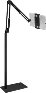 Tablet Floor Stand with 5LB Metal Base, Overhead Bed Phone Stand Angle Height Adjustable Holder, Universal Floor Stand Compatible with iPhone iPad Pro Air Mini, Samsung Tab, Kindle, E-Readers… - Image 2