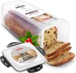 Tafura Bread Container - 5.8 Liter BPA Free Plastic Bread Box - Container/Holder for Homemade Loaves and Baked Goods with Black Airtight Lid - Image 2