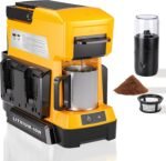 Taingwei Cordless Coffee Maker for Dewalt 20V Battery, Portable Drip Coffee Maker with Electric Coffee Grinder for RV, Camping, Travel, Car, Hiking (Battery Not Included) - Image 2