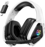 Tatybo Wireless Gaming Headset for PC, Ps5, Ps4, 2.4 Ghz USB & Type-C Gaming Headphones with Microphone, 30H Battery Bluetooth Headphones for Switch, Laptop, Mobile, Mac - Image 2