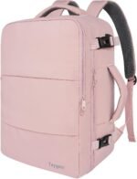 Taygeer Travel Backpack for Women, Carry On Backpack with USB Charging Port & Shoe Pouch, TSA 15.6inch Laptop Mochila Flight Approved, Nurse Bag Casual Daypack for Weekender Business Hiking, Pink - Image 2