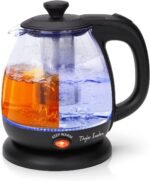 Taylor Swoden Electric Kettle with Tea Infuser, 1L Small Electric Tea Kettle with Keep Warm, LED Light Hot Water Boiler & Heater for Coffee & Teas, Auto Shut-Off & Boil Dry Protection, BPA Free, Black - Image 2