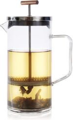 Teabloom Tea Press with Copper Pull Handle and Stainless Steel Filter – Tea Connoisseur's Choice – Pekoe Tea Maker, 34-Ounce - Image 2