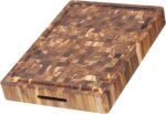 Teakhaus Butcher Block Carving Board - Large Extra Thick Cutting Board with Juice Groove - Holiday Gift Ideas for Men and Women - Gift-Ready End Grain Wood, Knife Friendly - FSC Certified - Image 2