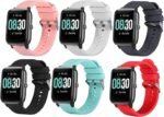 TenCloud 6-Pack Compatible with GRV FC1/FC5 Bands 19mm Smartwatch Veryfitpro for ID205L ID205S Replacement Breathable Lightweight Soft Silicone Wristbands - Image 2
