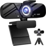 Tewiky 1080P Webcam with Microphone and Rotatable Tripod Wide Angle Camera for Desktop PC or Laptop Computer,Plug and Play, for Zoom/Skype/Teams, Conferencing and Video Calling - Image 2