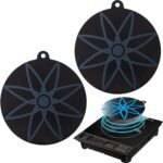 Thermochromic Silicone Induction Cooktop Protect Mat, Two pcs 9.5 inch Silicone mat for Induction Cooktop,Induction Cooktop protective cover - Image 2