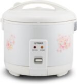 Tiger JNP-0550-LF 3 Cup Capacity White Rice Cooker with Non-Stick Inner Pot, Retractable Power Cord, and Keep Warm up to 12 hours (Flower) - Image 2