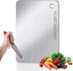 Titanium Cutting Board for Kitchen, Stainless Non Stick Chopping Board, Upgrade Double Sided Food-Grade Titanium Board for Kitchen for Meat Cheese Vegetable (Small) - Image 2