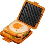 Toaster,Microwave Toaster, Sandwich Maker, Panini Maker, Dishwasher Safe,NO Electricity,Wireless,Time Saving,Fast,Toastie Safe in Microwave Oven(Orange, Microwave Sandwich Maker) - Image 2