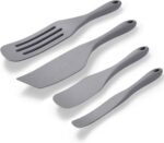 Tongjude Silicone Spurtle Set, Silicone Spatula Set, Heat Resistant Cooking Utensil for Nonstick Cookware, Serving，Baking, Whisking, Smashing, Scooping, Spreading, 4 Piece - Image 2