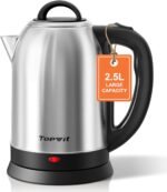Topwit 2.5L Large Electric Kettle, BPA Free Stainless Steel Water Boiler & Heater, Fast Boil Electric Tea Kettle, Hot Water Kettle Electric with Auto Shut-Off & Boil-Dry Protection for Family - Image 2