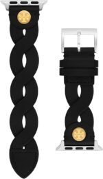 Tory Burch Women's Luggage Brown Braided-Leather Band For Apple Watch - Image 2