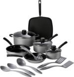 Tramontina Primaware 15-Piece Non Stick Cookware Set with Lids and Utensils, Aluminum Nonstick Pots and Pans Kitchen Set (Silver) - Image 2