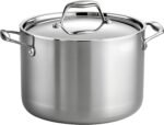Tramontina Signature Tri-Ply Clad Stainless Steel 8-Quart Stock Pot with Lid, Induction-Ready Pasta Pot, Dishwasher-Safe, NSF-Certified, Made in Brazil - Image 2