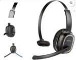 Trucker Bluetooth Headset with AI Noise Cancelling Microphone, Lightweight Wireless Headset for PC, Computer, Laptop, Work from Home, Office, Call Center, Teams, Zoom - Image 2
