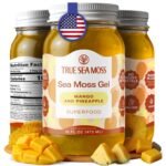 TrueSeaMoss Sea Moss Gel – Made in USA – Wildcrafted Seamoss, Fruits & Jarred Vegetables – Mango/Pineapple, Pack of 1 (Labels may Vary) - Image 2